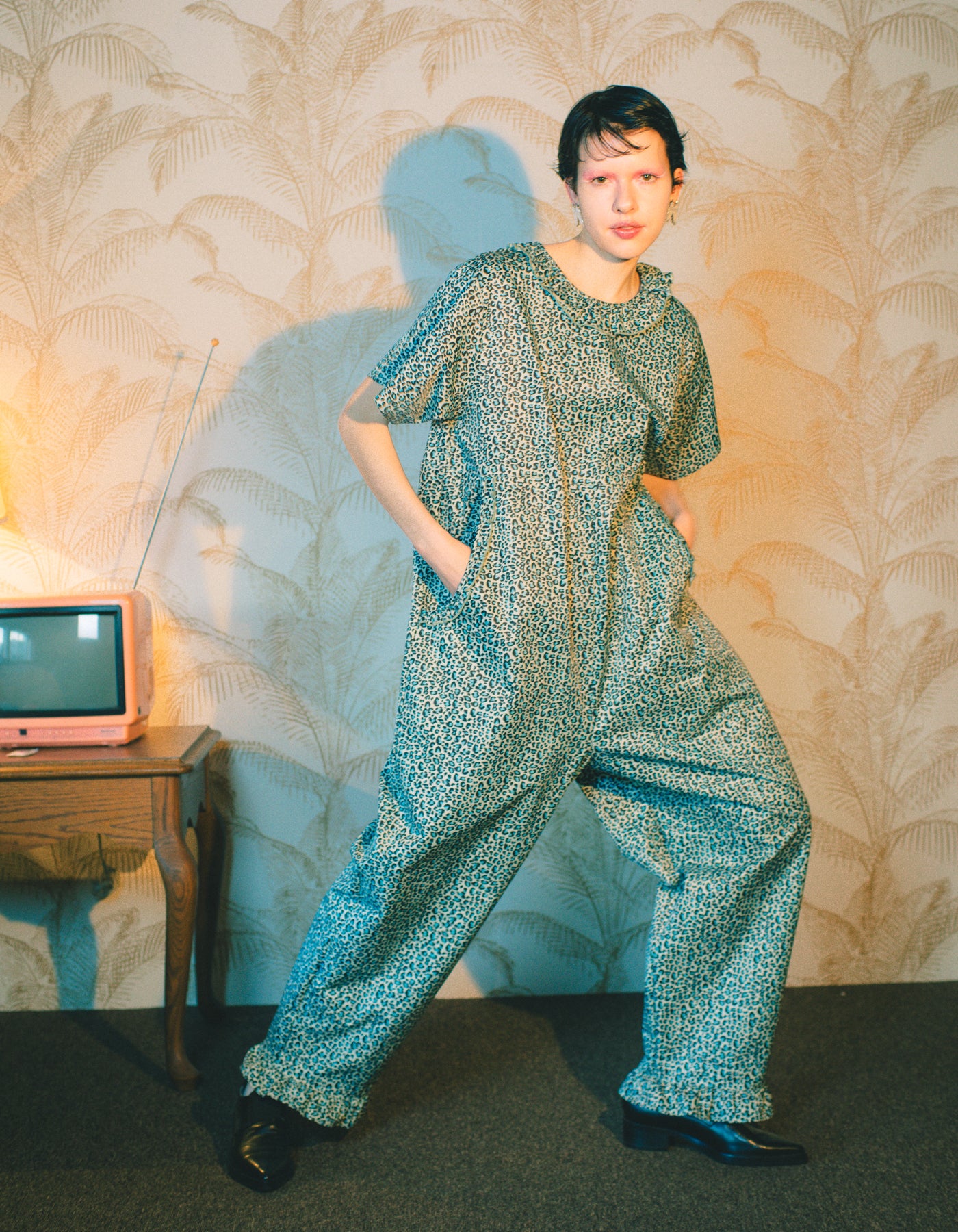 little sunny bite (リトルサニーバイト)leopard all in one / BLUE