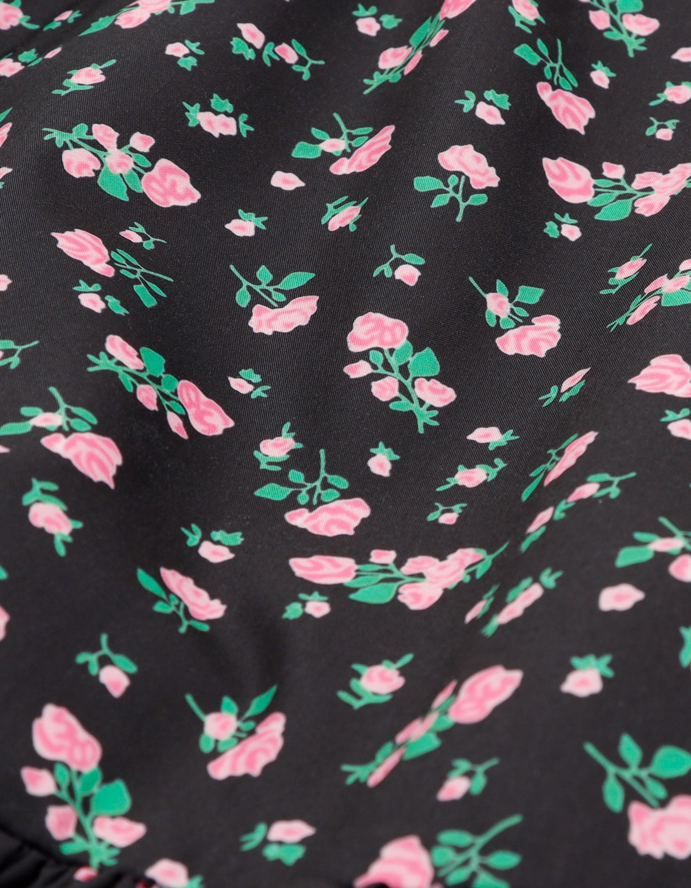 floral mini dress / BLACK