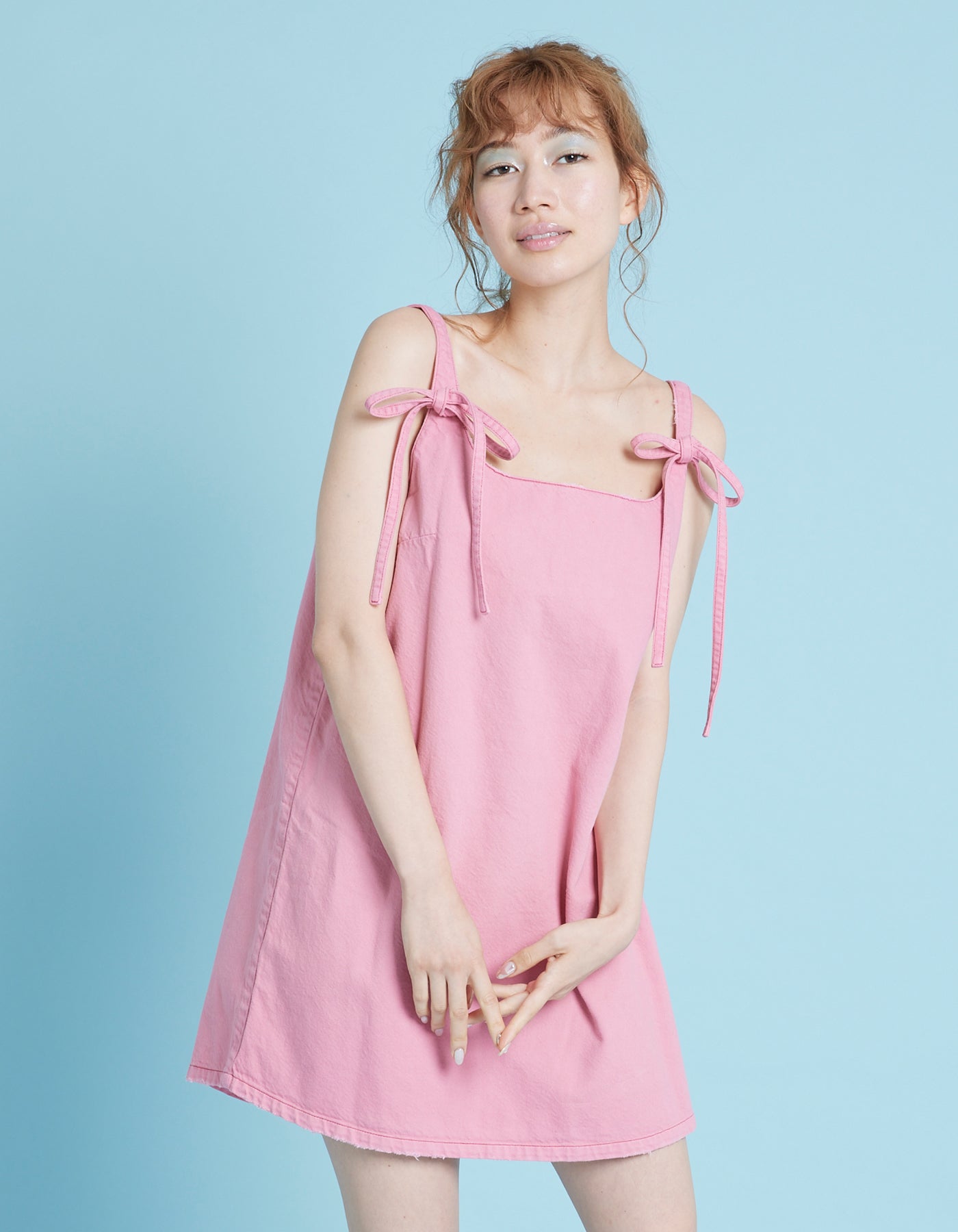 little sunny bite (リトルサニーバイト)denim dress / PINK – little