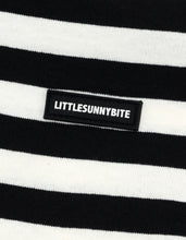 画像をギャラリービューアに読み込む, crazy stripe fake layered long tee / BLACKxWHITE