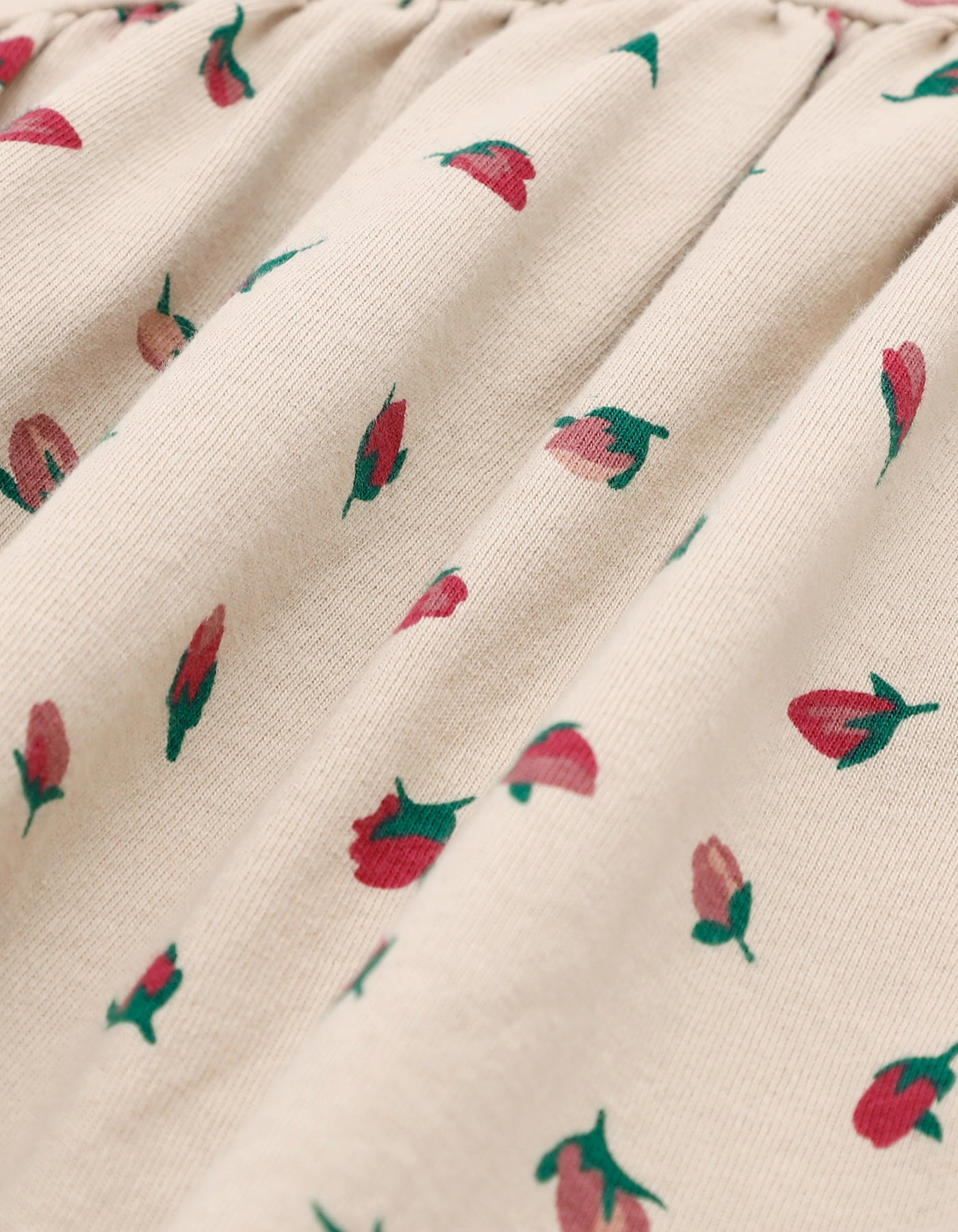 rose print tee dress / BEIGE