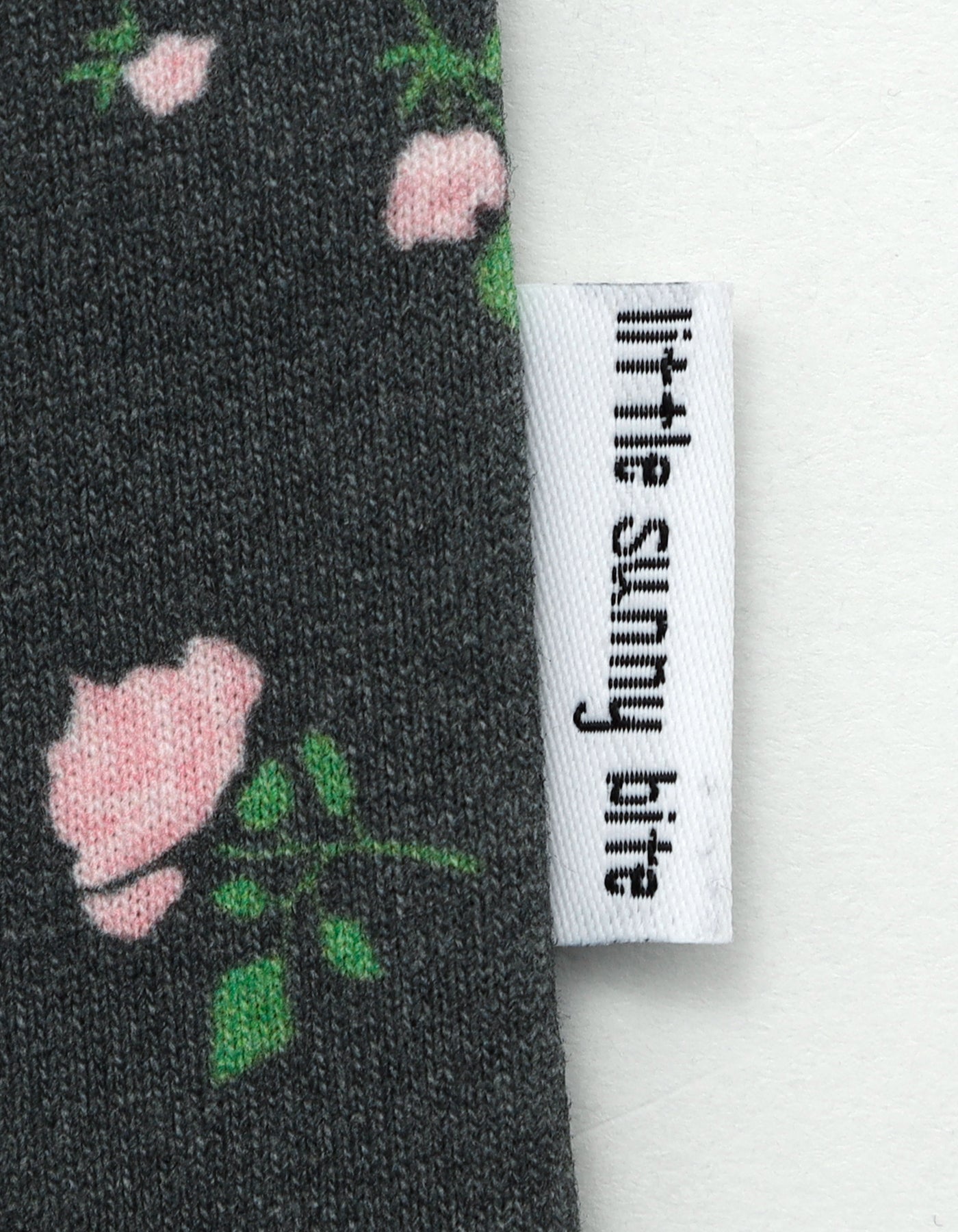 floral bomber mini dress tee / BLACK