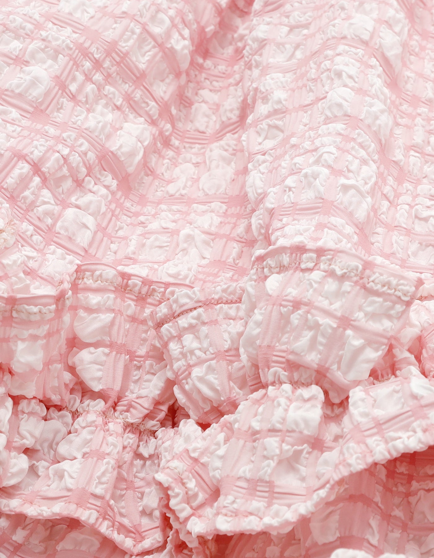 little sunny bite (リトルサニーバイト)checker frill dress / PINK