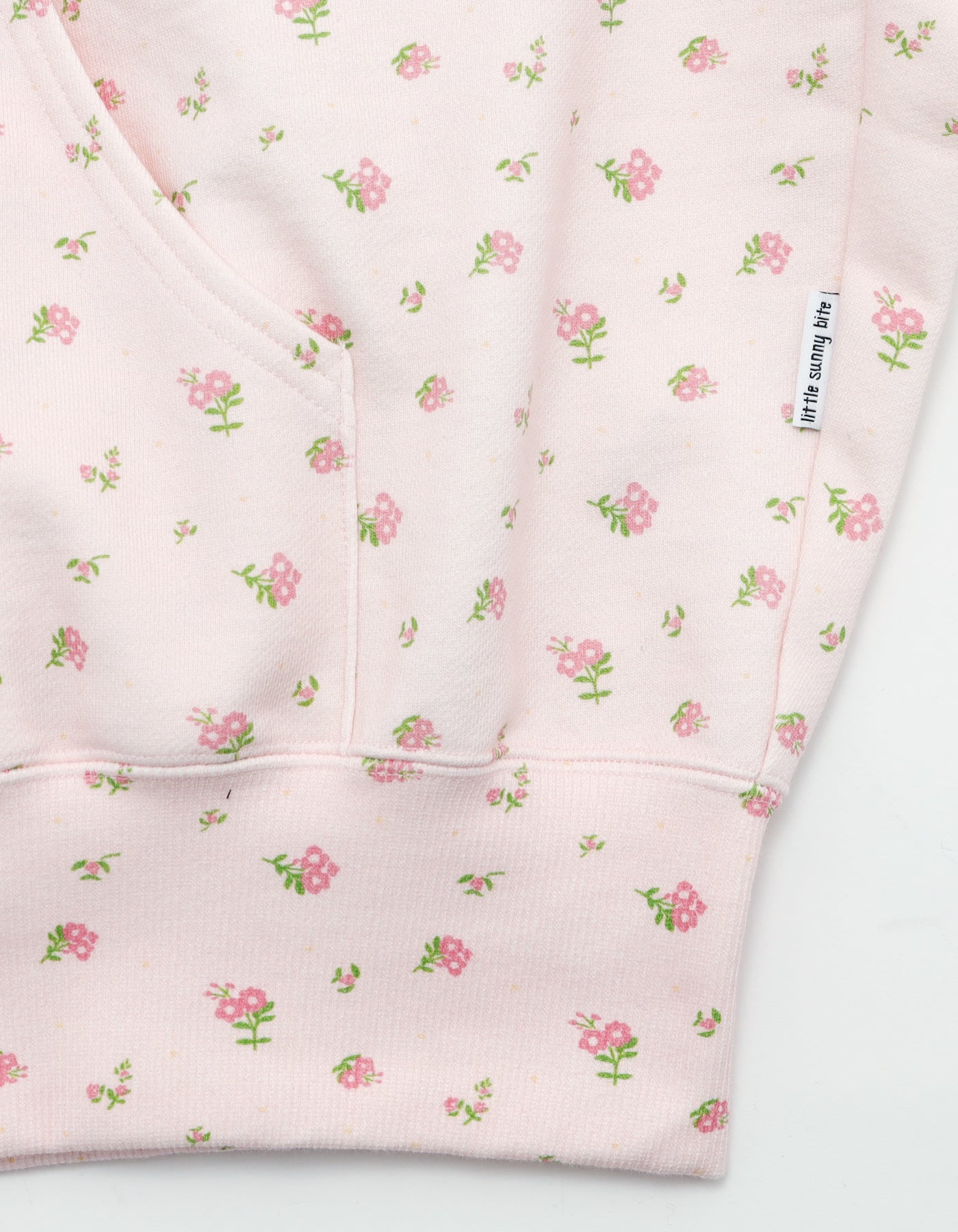 little sunny bite (リトルサニーバイト) floral hoodie / PINK