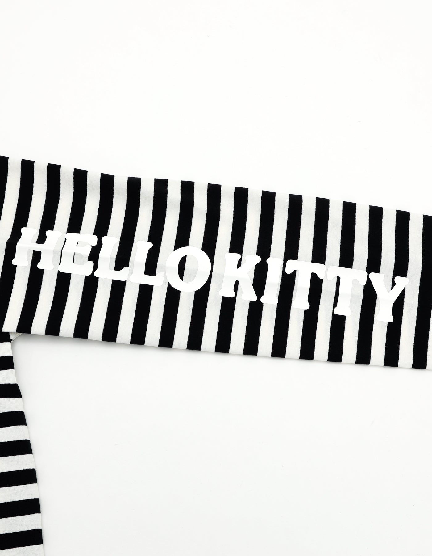 HELLO KITTY x little sunny bite stripe long tee / BLACK BD