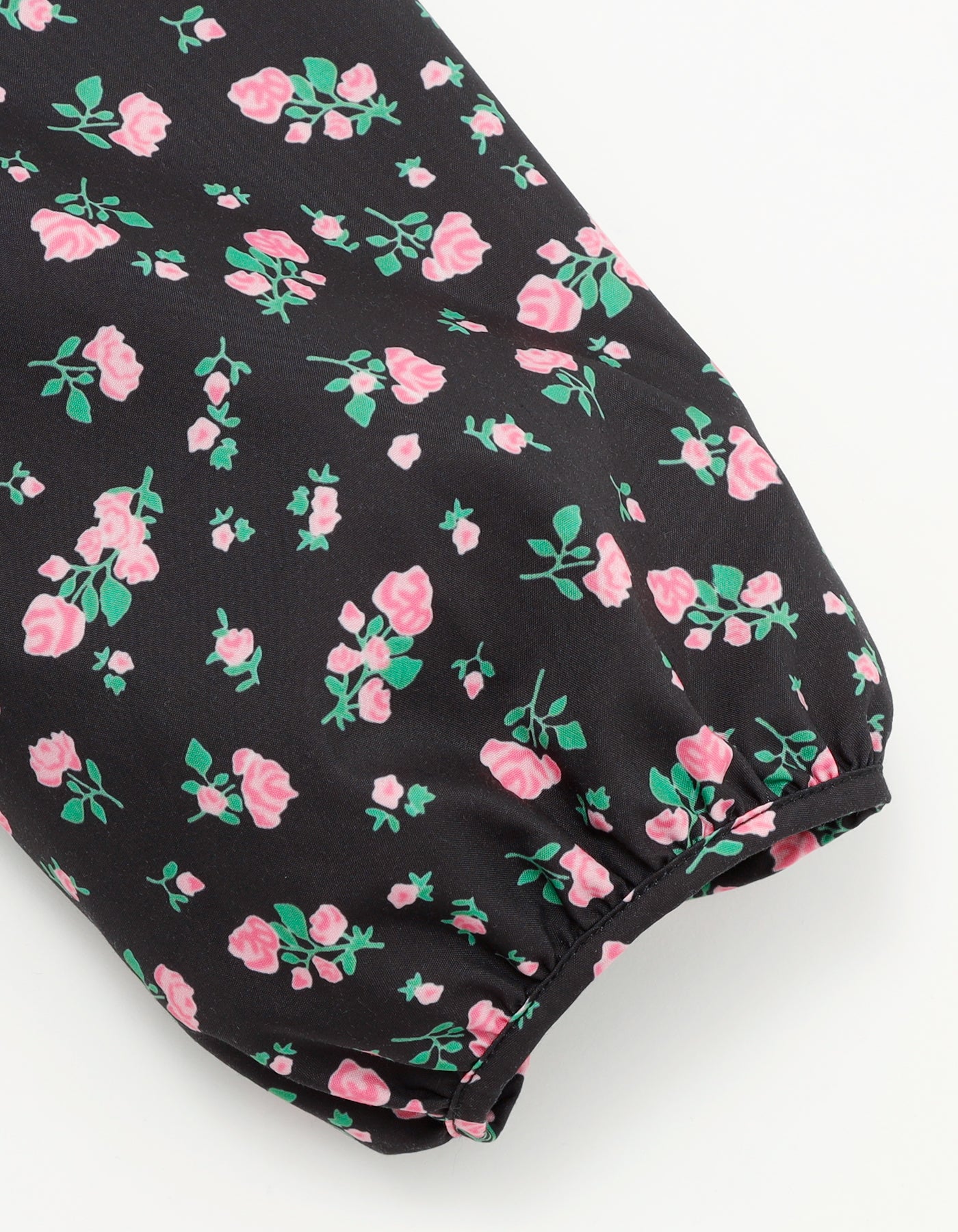 floral mini dress / BLACK