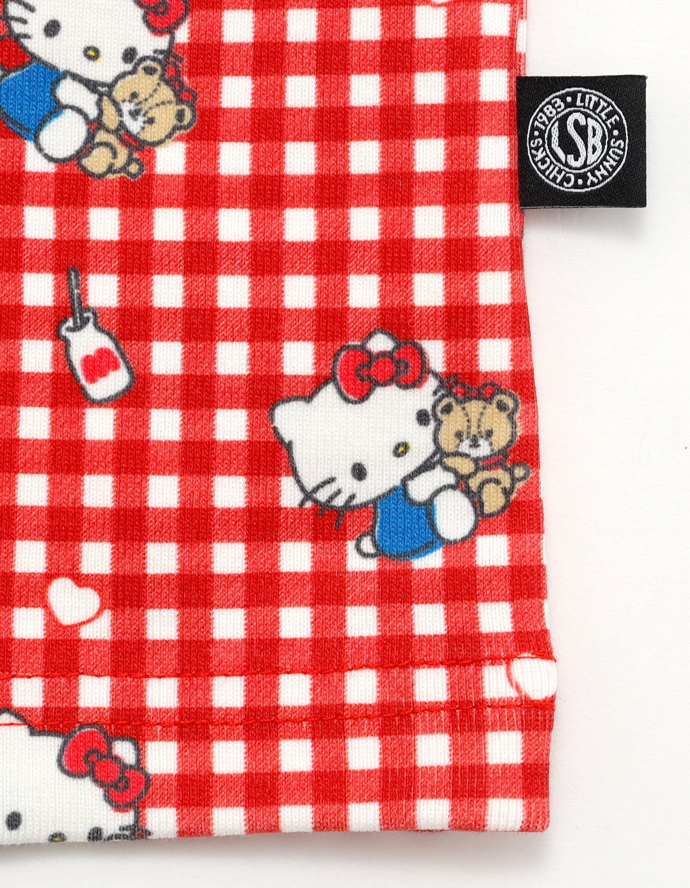 hello kitty x little sunny bite print tops / RED