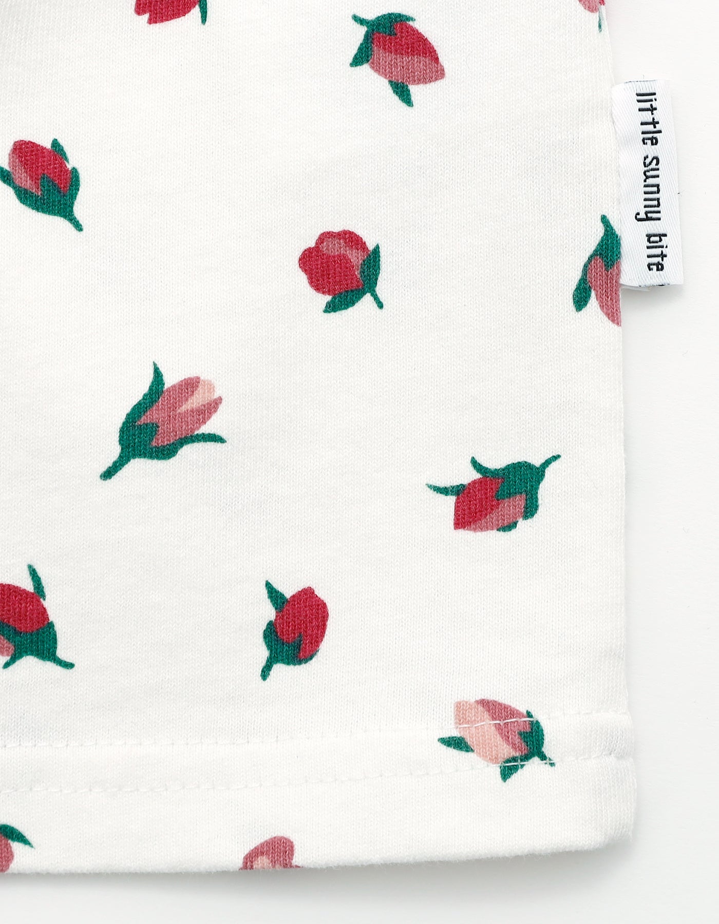 rose print tee dress / WHITE