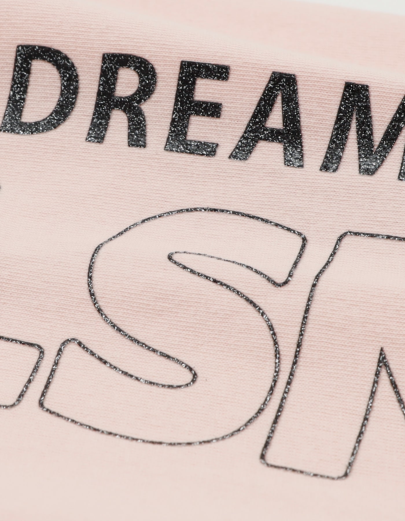 glitter print long tee / PINK