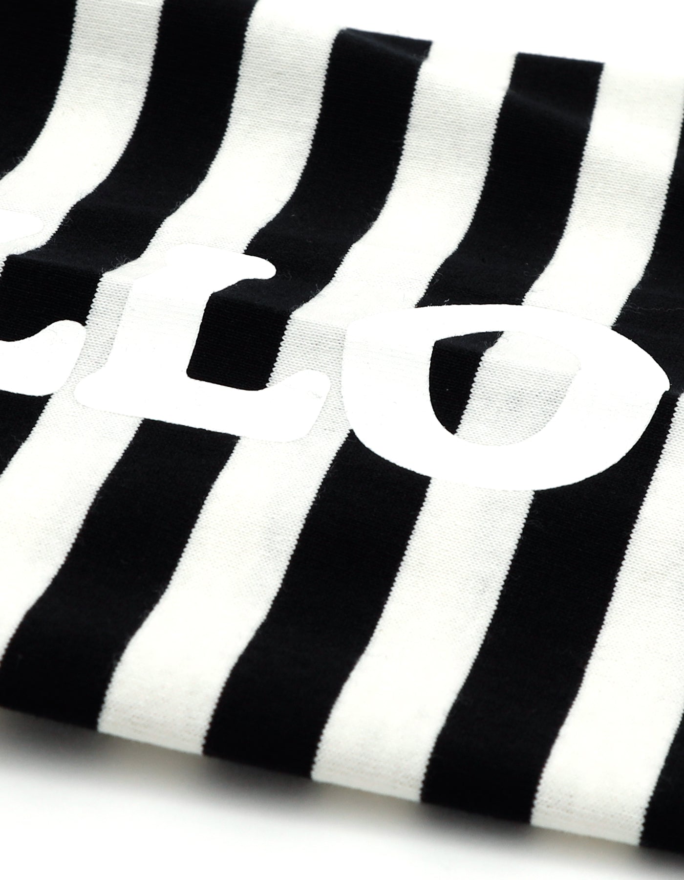 HELLO KITTY x little sunny bite stripe long tee / BLACK BD