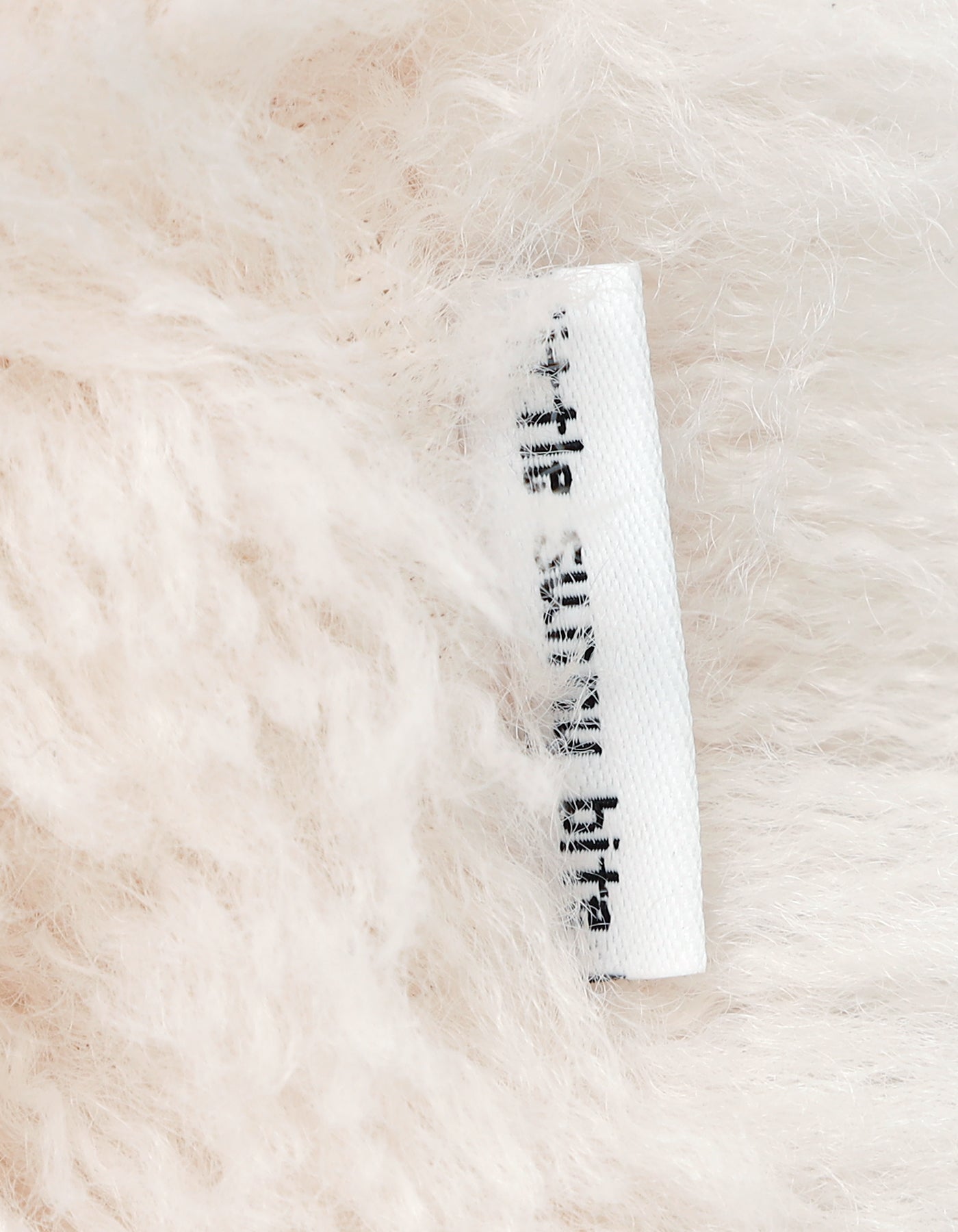 fur mini dress / WHITE