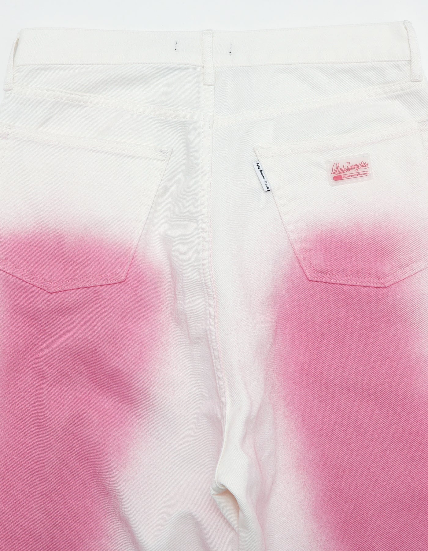 little sunny bite (リトルサニーバイト) floral nylon pants / WHITE