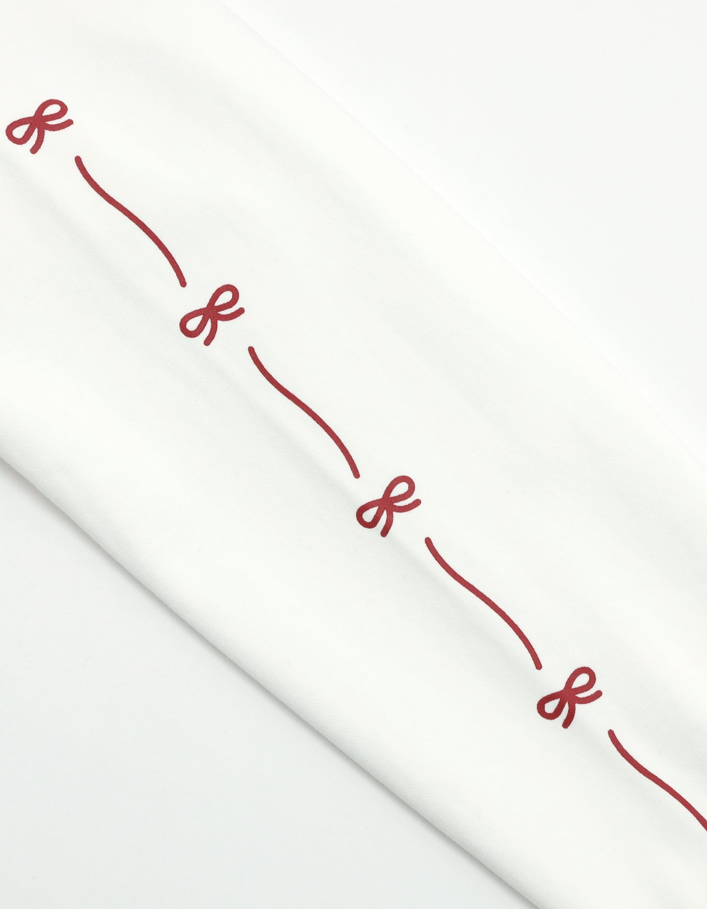 short ribbon sweat hoodie / WHITE