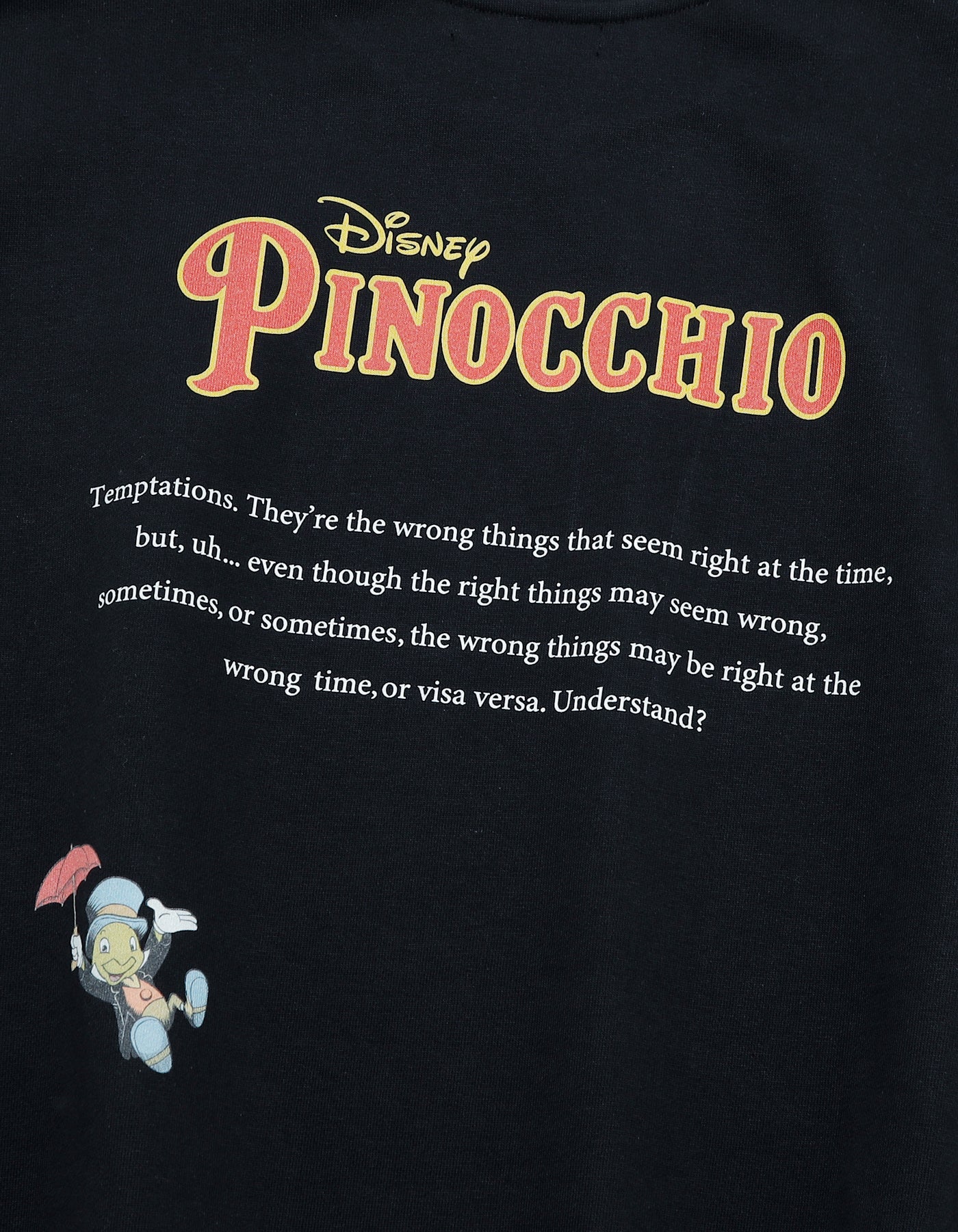 pinocchio sweat top / BLACK