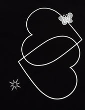 画像をギャラリービューアに読み込む, glitter print long tee / BLACK