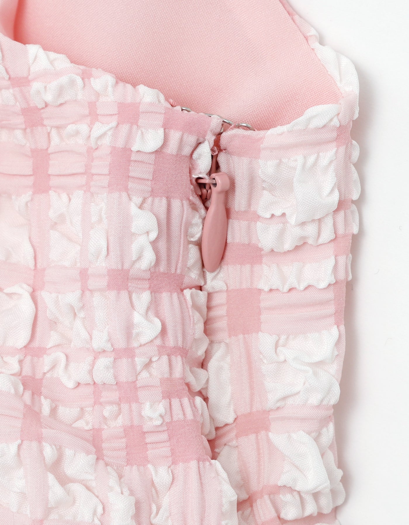 little sunny bite (リトルサニーバイト)checker frill dress / PINK