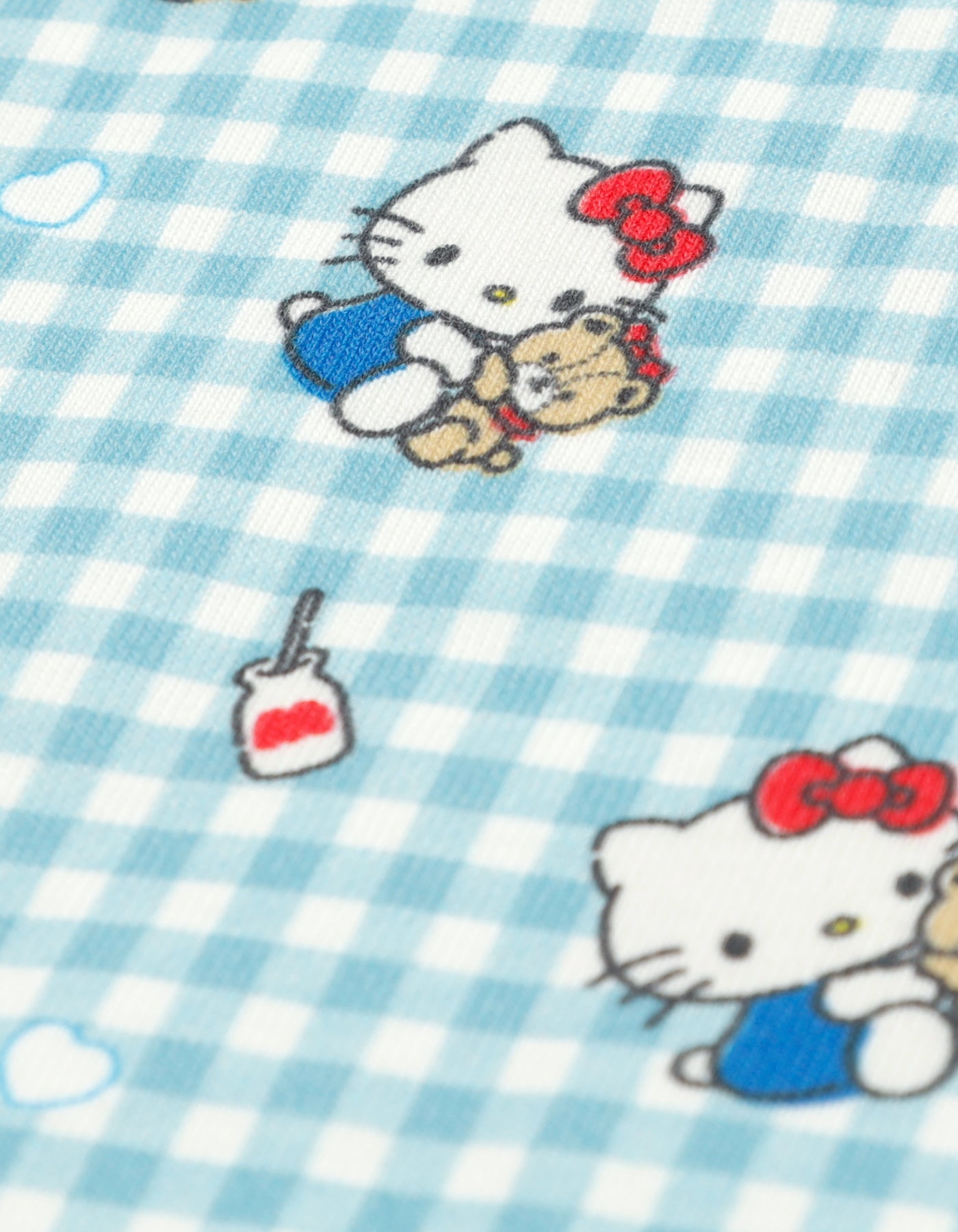 hello kitty x little sunny bite print tops / BLUE