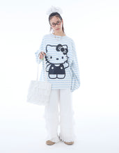 画像をギャラリービューアに読み込む, HELLO KITTY x little sunny bite stripe long tee / BLUE BD