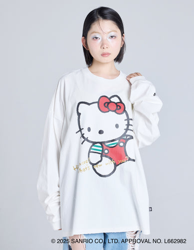 hello kitty x little sunny bite long tee / WHITE