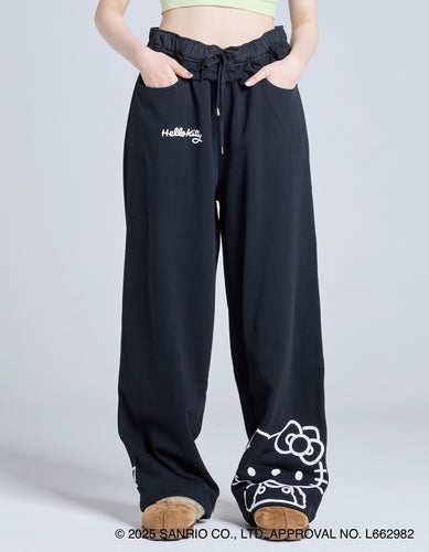 hello kitty x little sunny bite sweat pants / BLACK