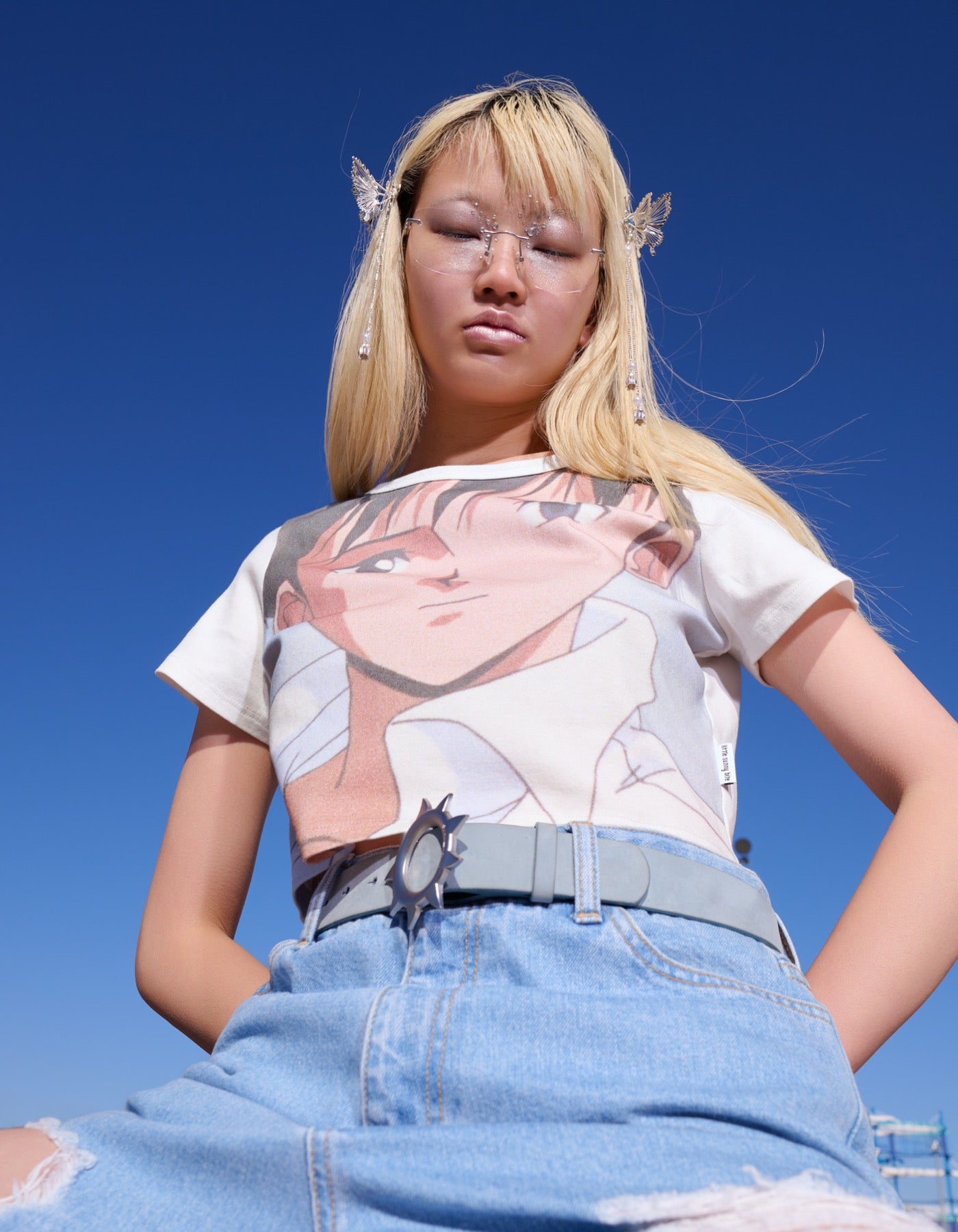 evangelion x little sunny bite mini tee / WHITE