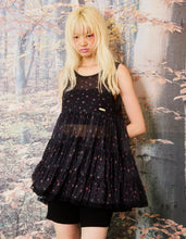 画像をギャラリービューアに読み込む, original floral tulle dress / BLACK