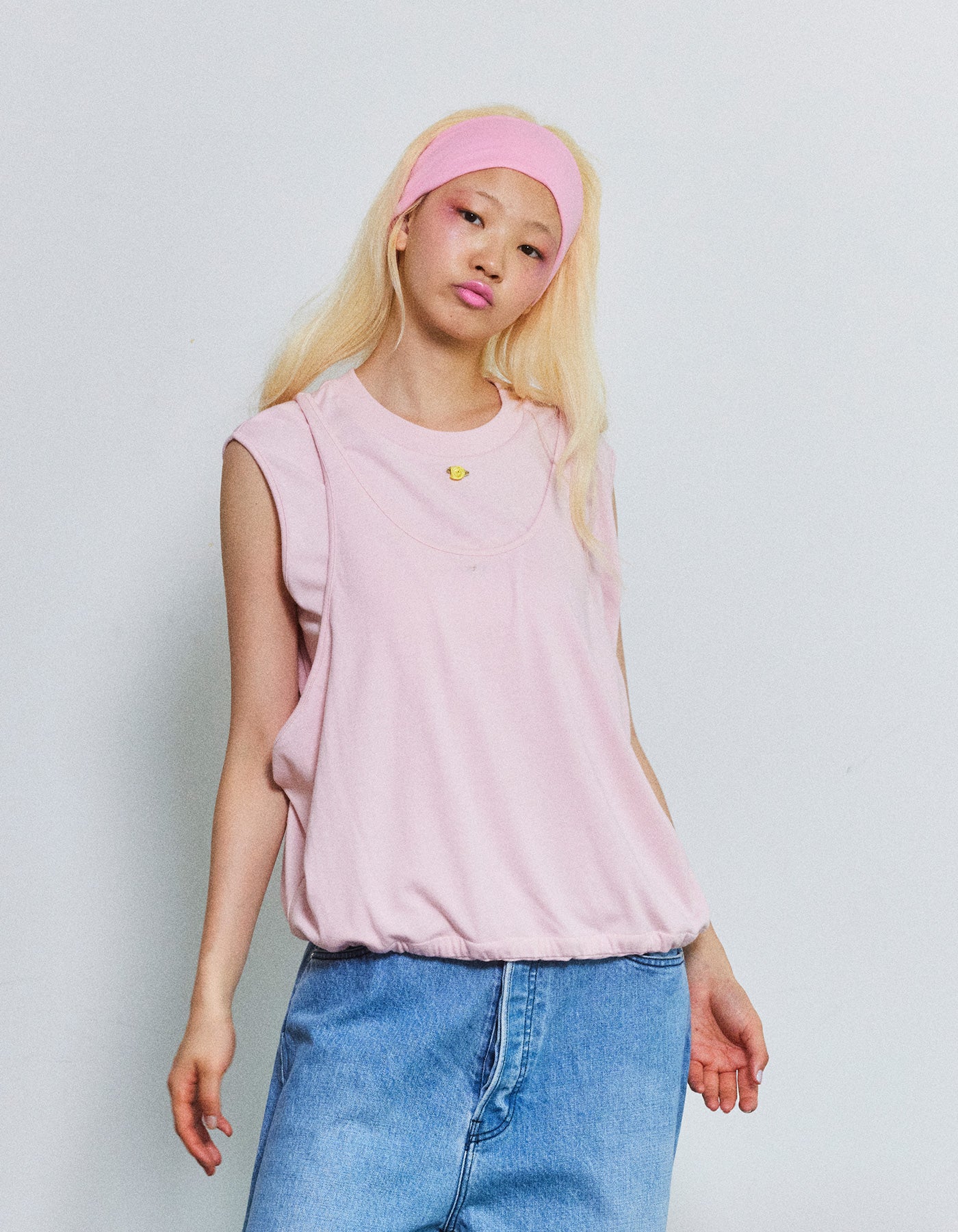 2way summer tank dress / PINK