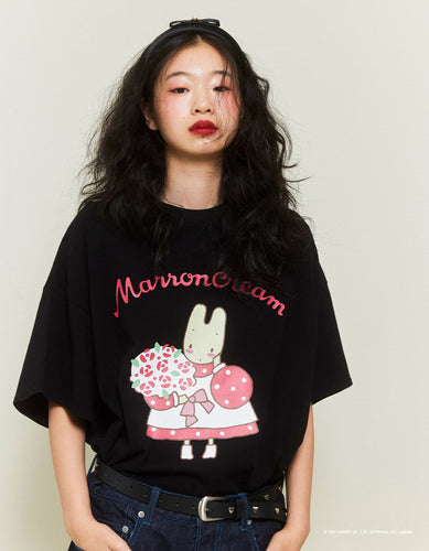 MARRONCREAM x little sunny bite big tee / BLACK