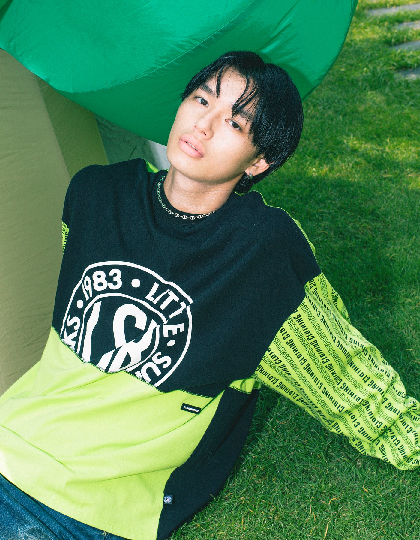 little sunny bite (リトルサニーバイト)LSB logo long tee / BLACK