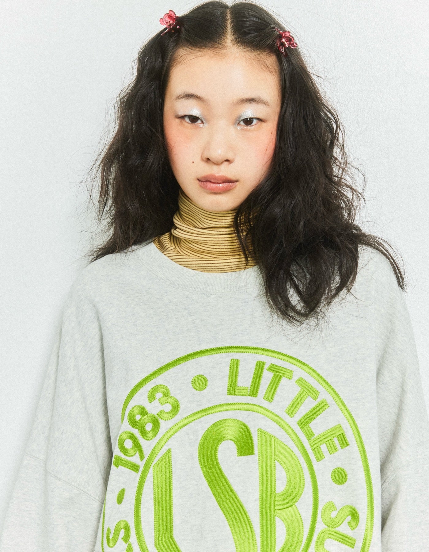 logo sweat dress / GRAY