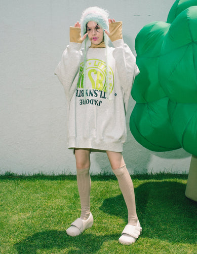logo sweat dress / GRAY