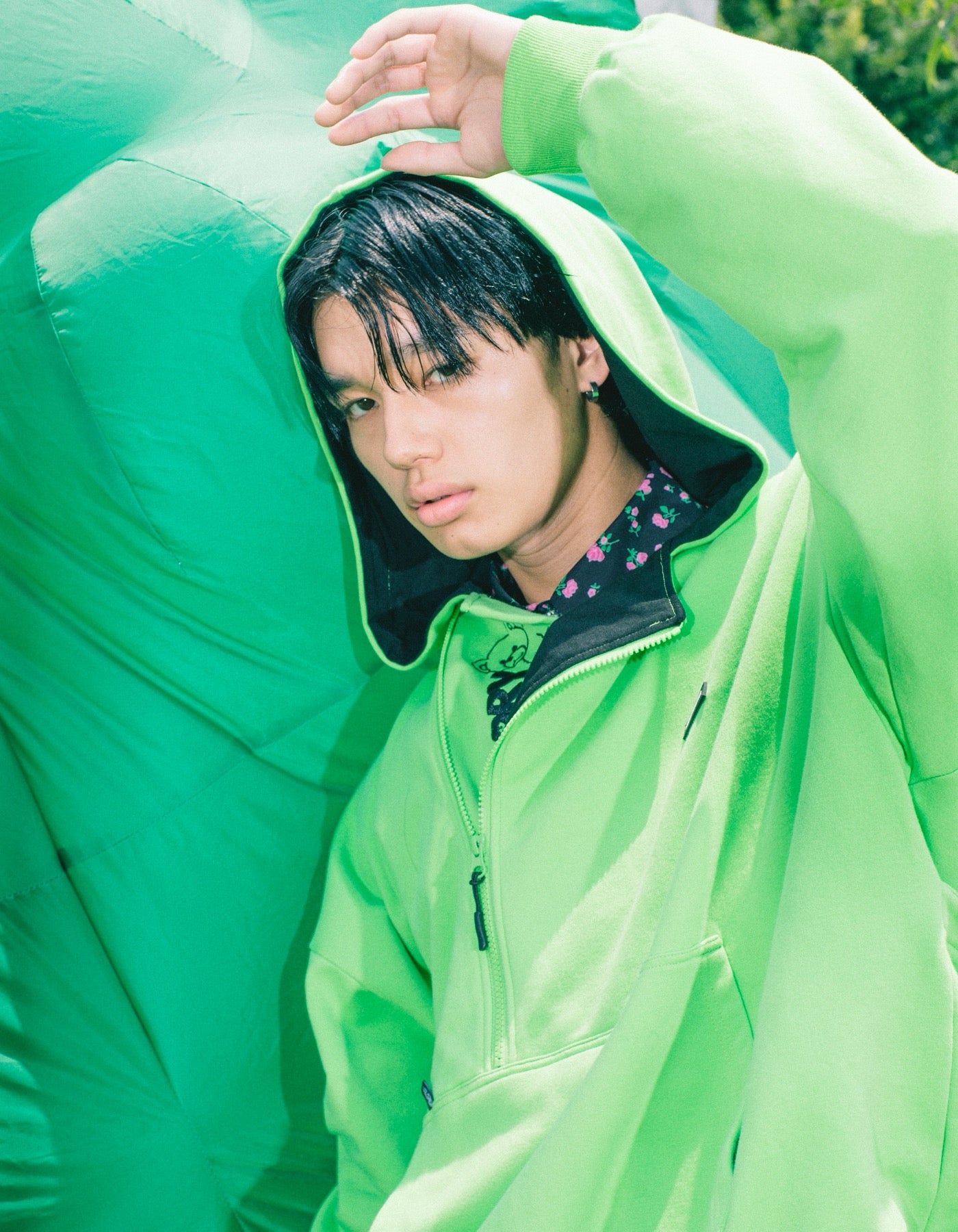 pockets hoodie / GREEN