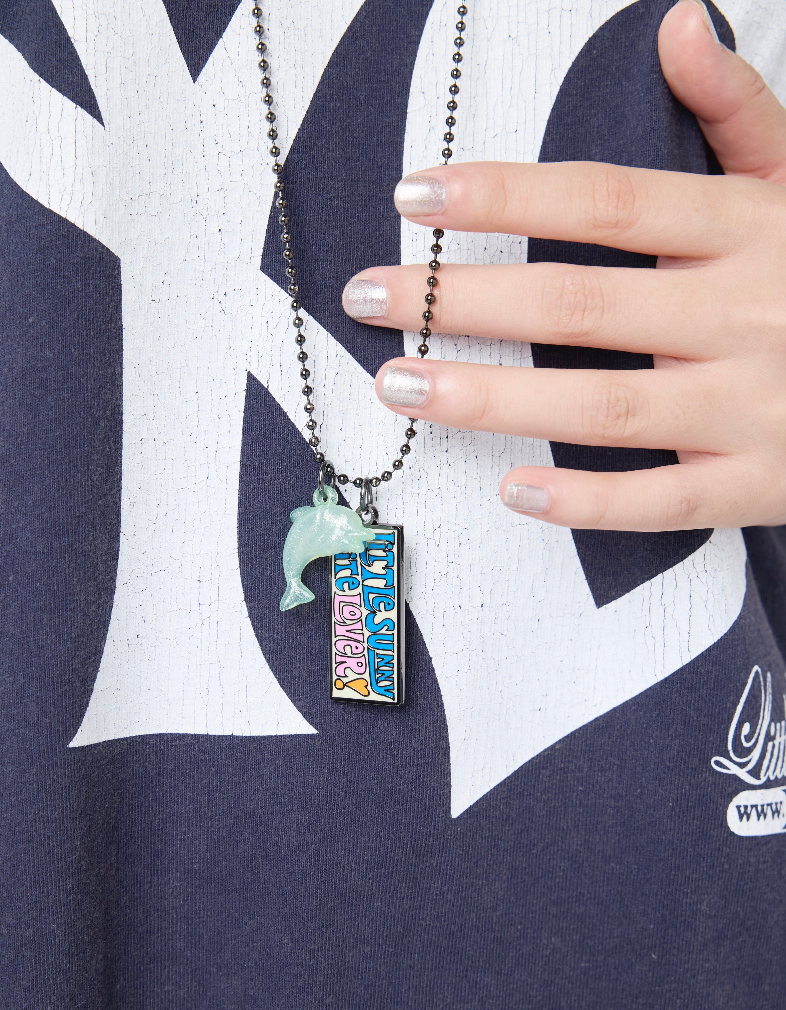 little sunny bite (リトルサニーバイト)NY ♡logo big tee / NAVY