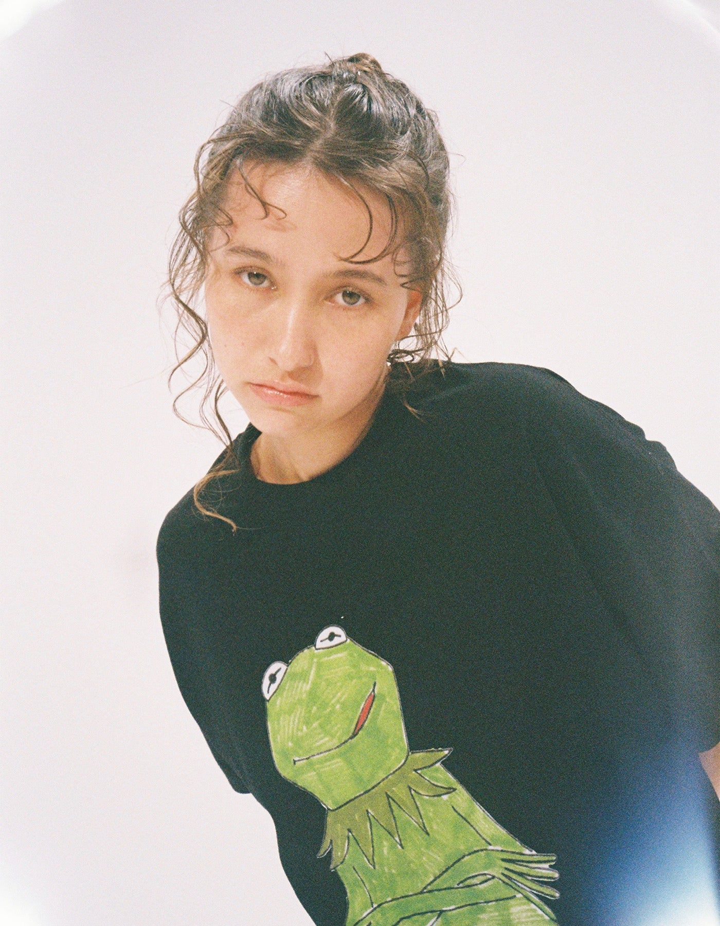 the frog big tee / BLACK