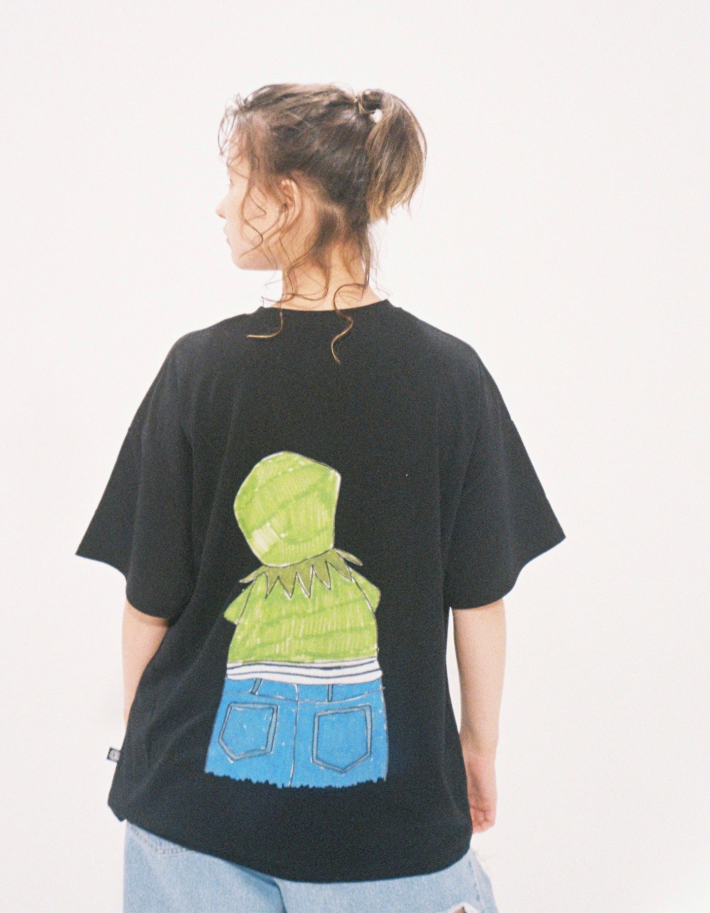 the frog big tee / BLACK