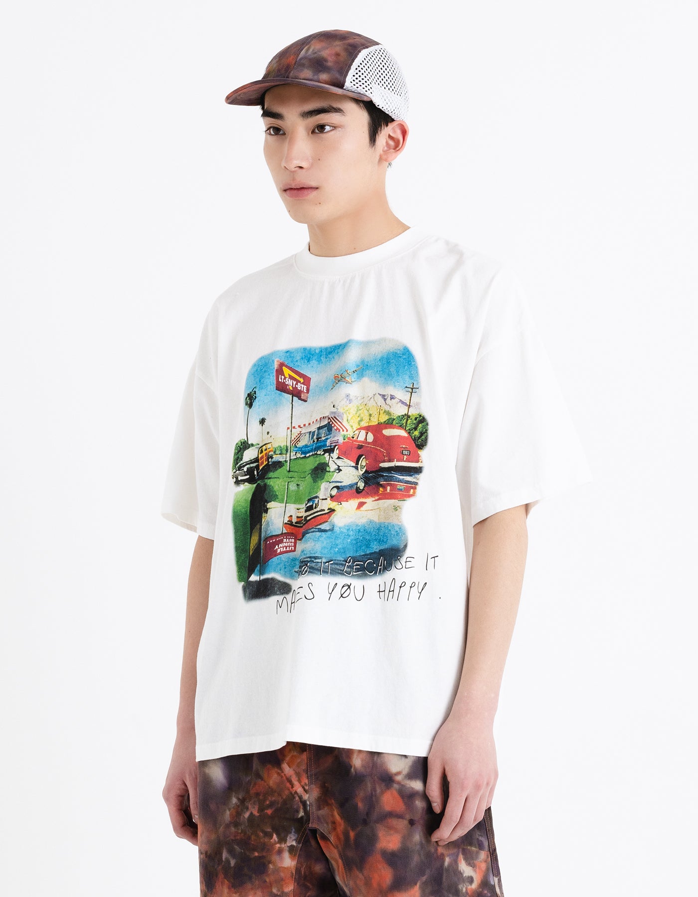 little sunny bite (リトルサニーバイト)burger shop big tee / WHITE