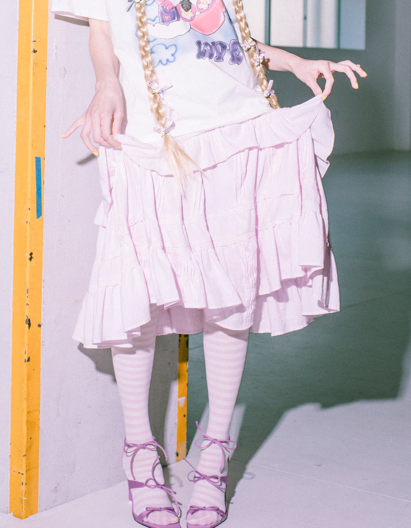 little sunny bite (リトルサニーバイト)frill skirt / PINK – little