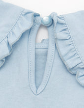 画像をギャラリービューアに読み込む, Frill collar long tee dress / BLUE