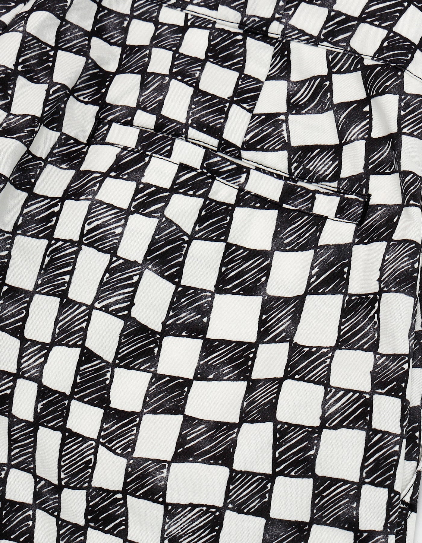 Checker pants / BLACK