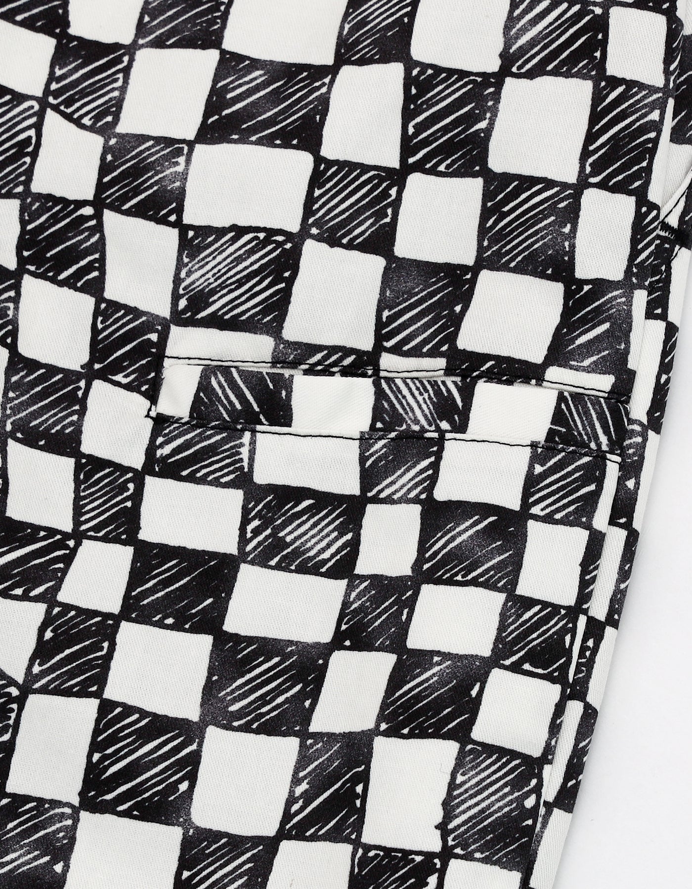 Checker pants / BLACK