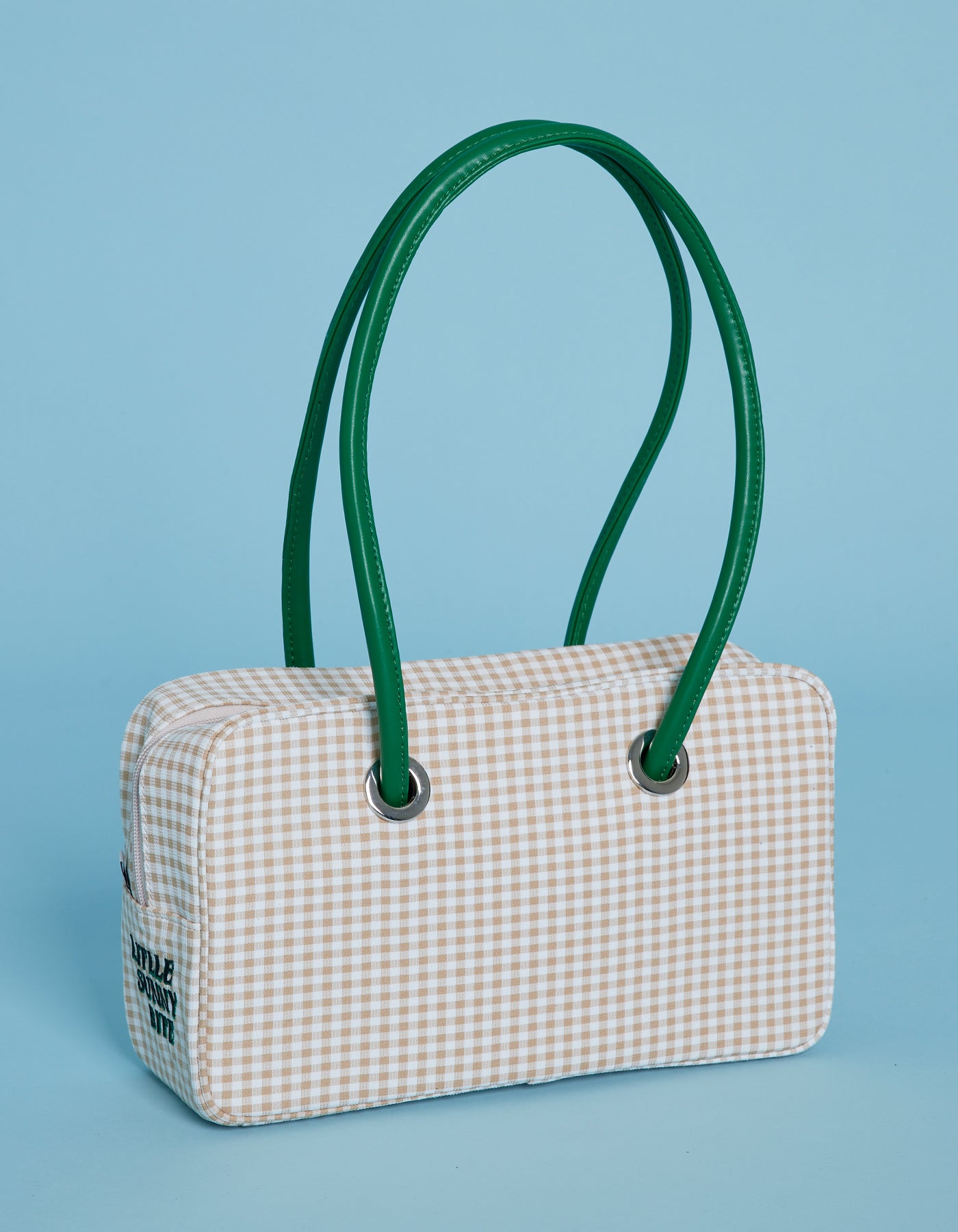 Girly checker bag / BEIGE