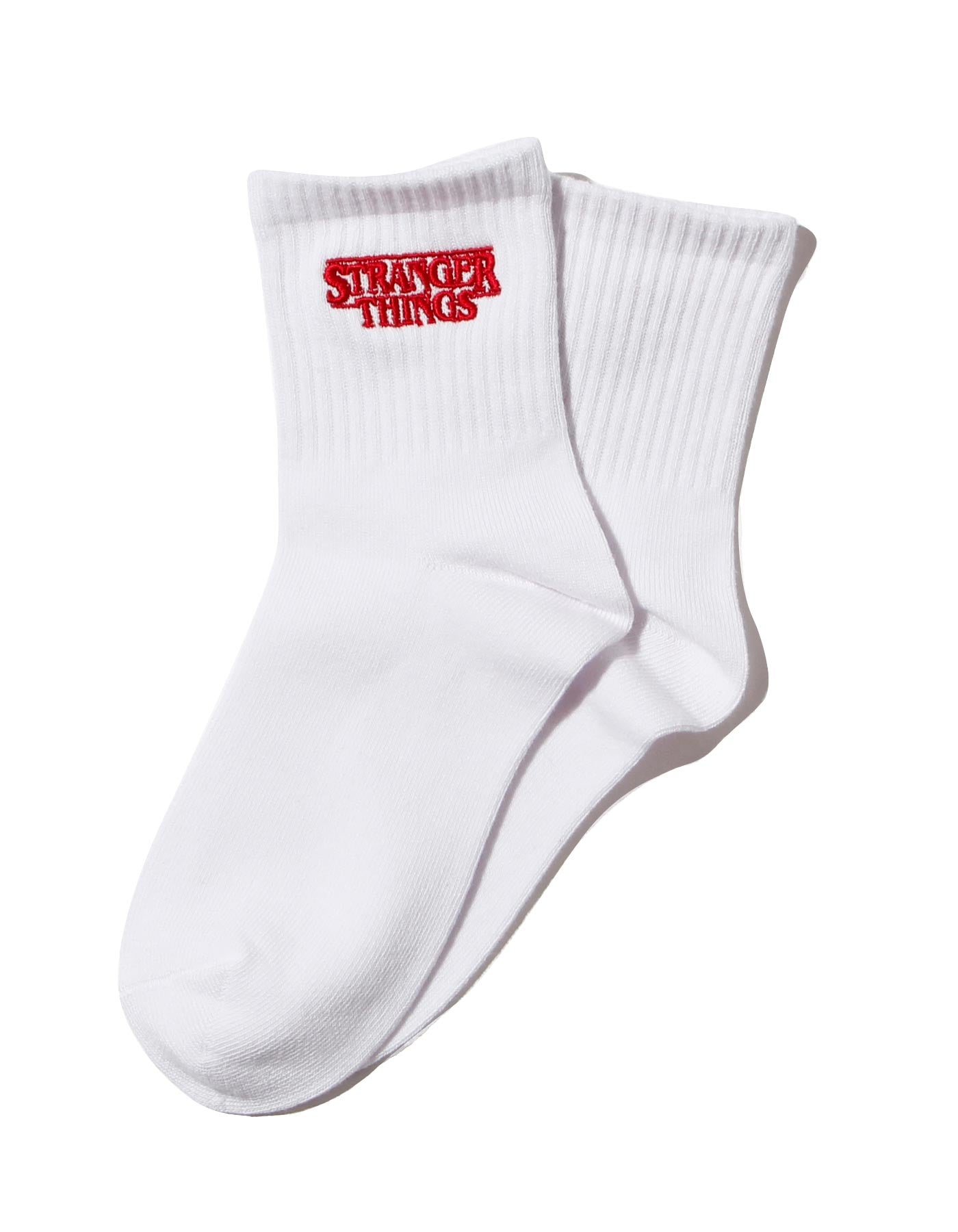 STRANGER THINGS × little sunny bite Logo socks / WHITE
