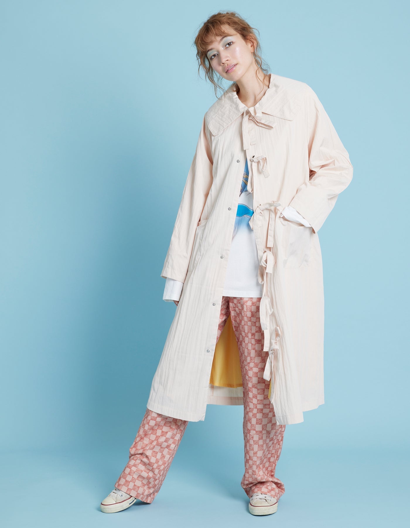 little sunny bite (リトルサニーバイト) Nylon long ribbon jacket