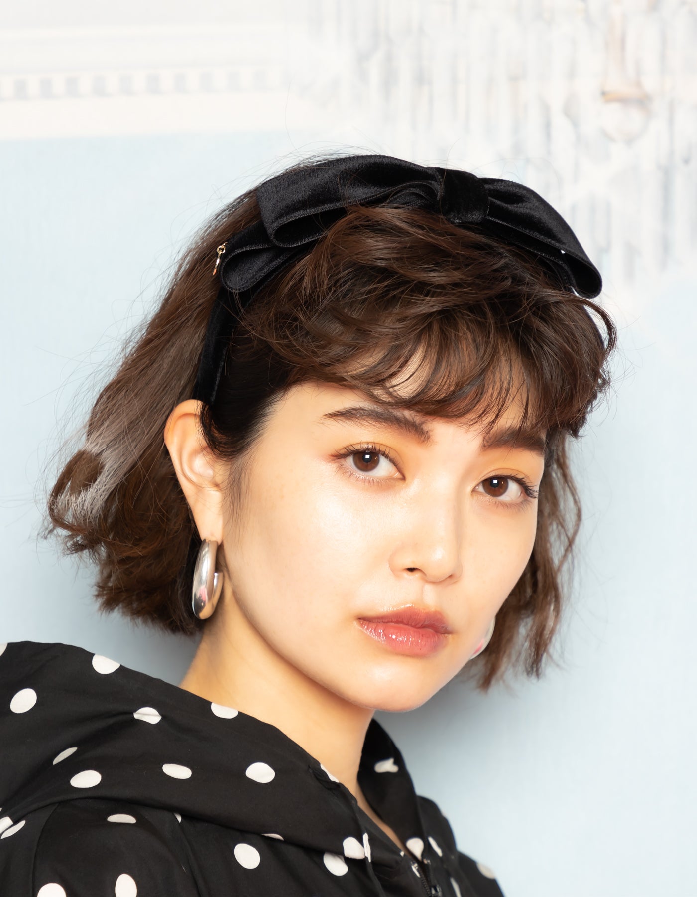 little sunny bite と pink house Ribbon headband / BLACK