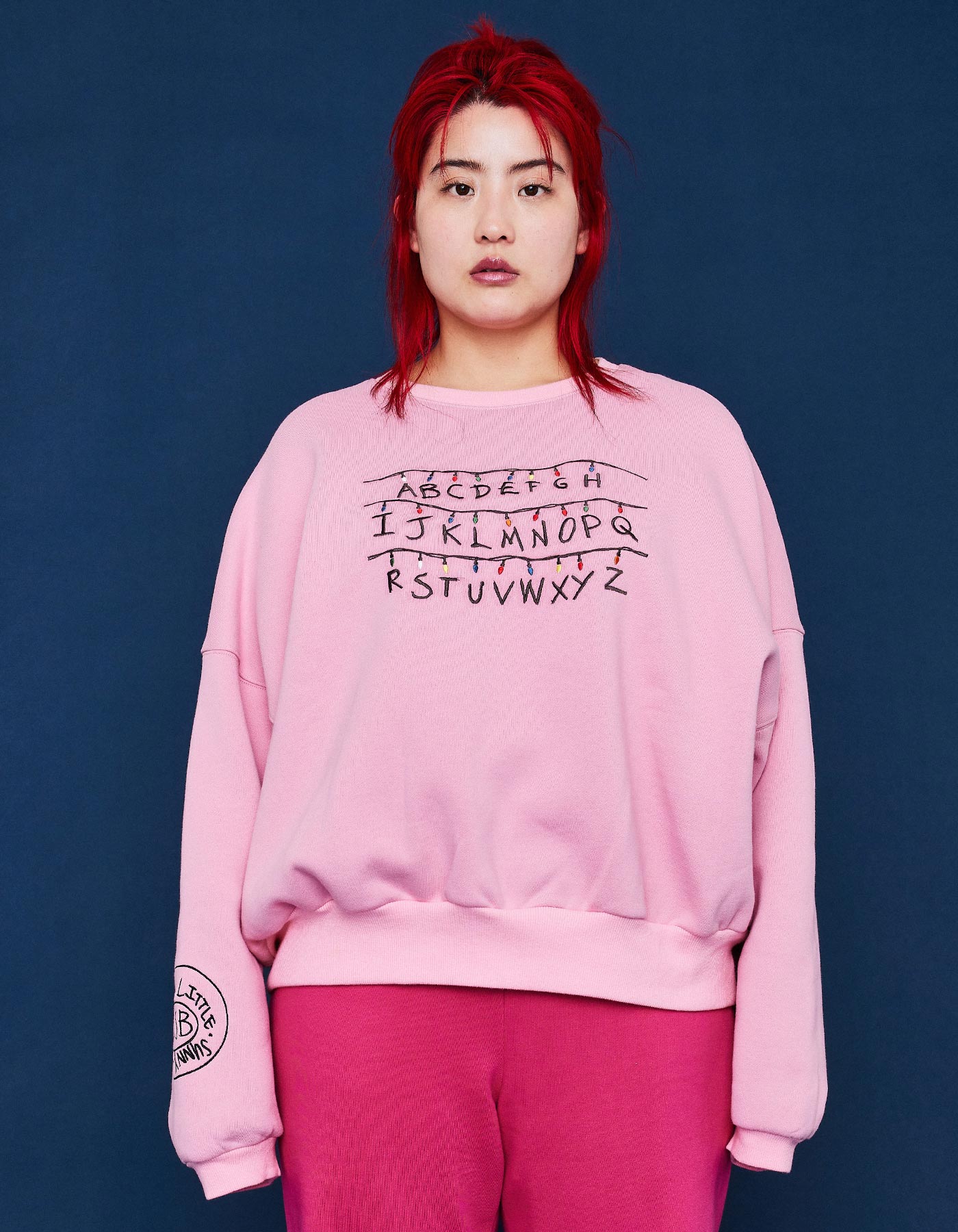 STRANGER THINGS × little sunny bite Sweat top / PINK