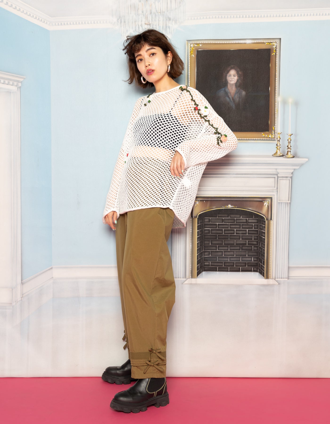 little sunny bite と pink house Girly pants / KHAKI