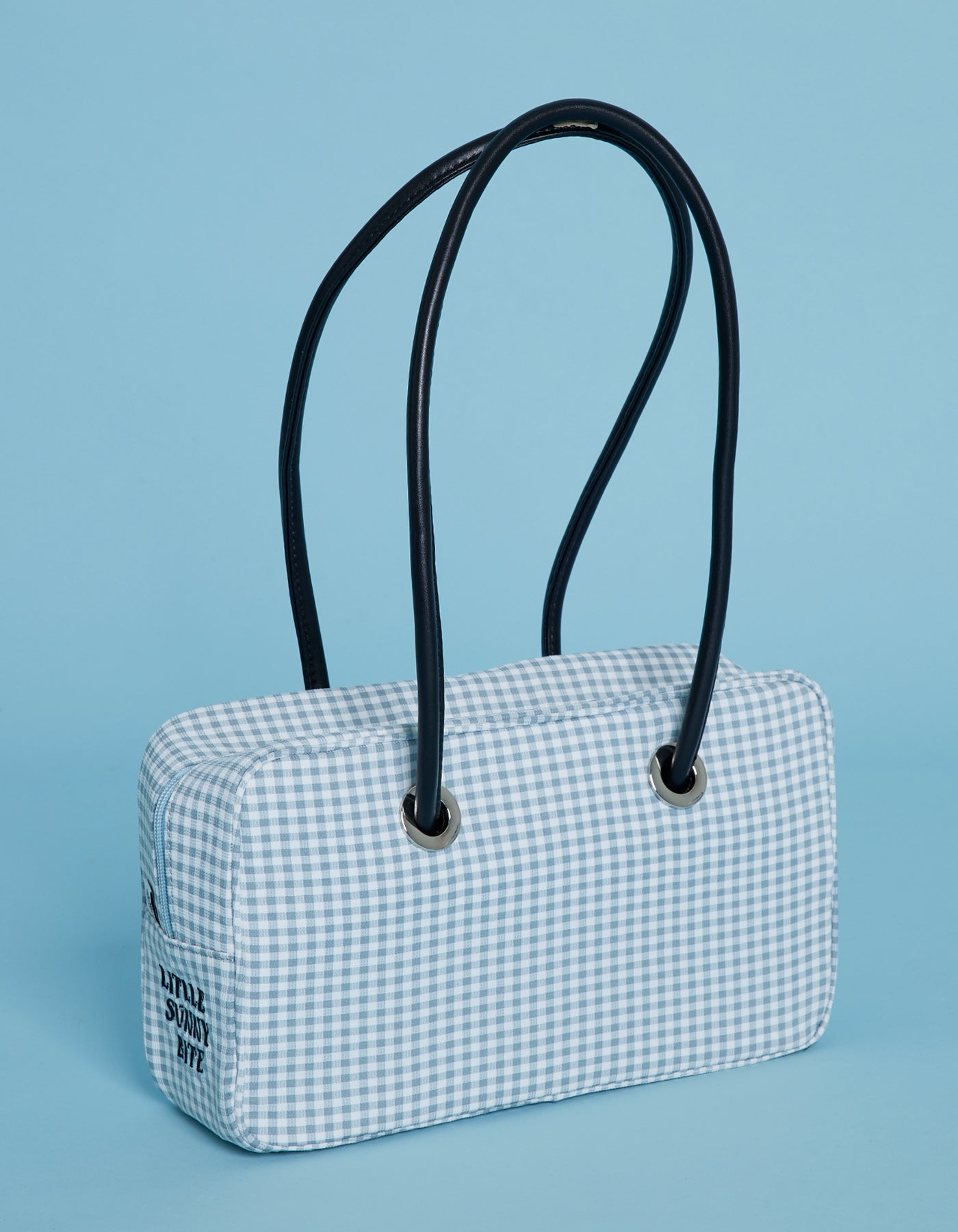 Girly checker bag / BLUE