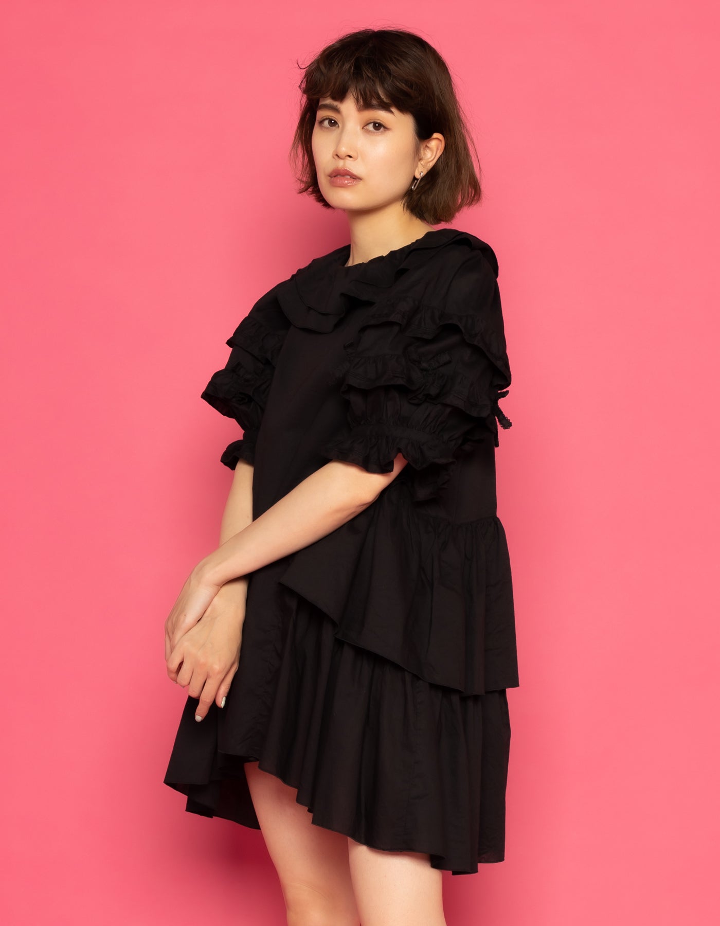 little sunny bite と pink house Girly mini dress / BLACK