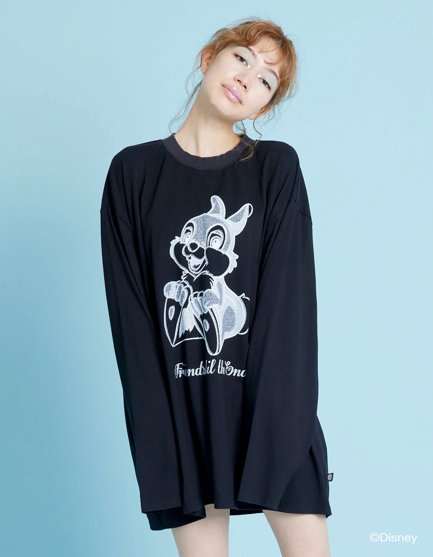 little sunny bite (リトルサニーバイト) Thumper long tee / BLACK