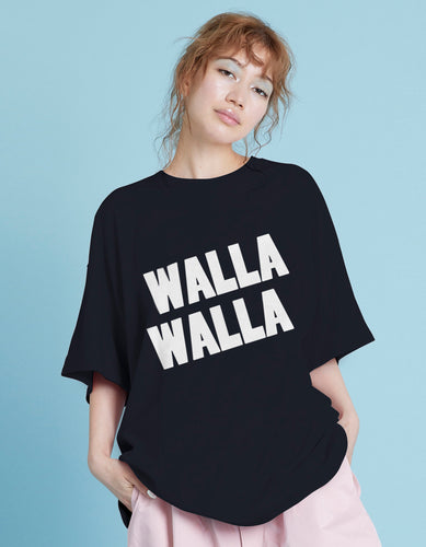 WALLA WALLA big tee / BLACK